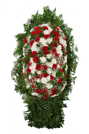 Ритуальный венок из живых цветов " Печаль 2 "